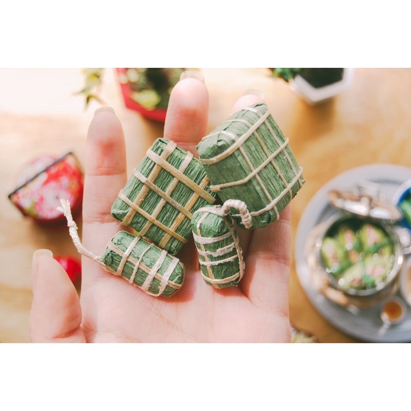 Mô hình bánh chưng bánh tét thu nhỏ