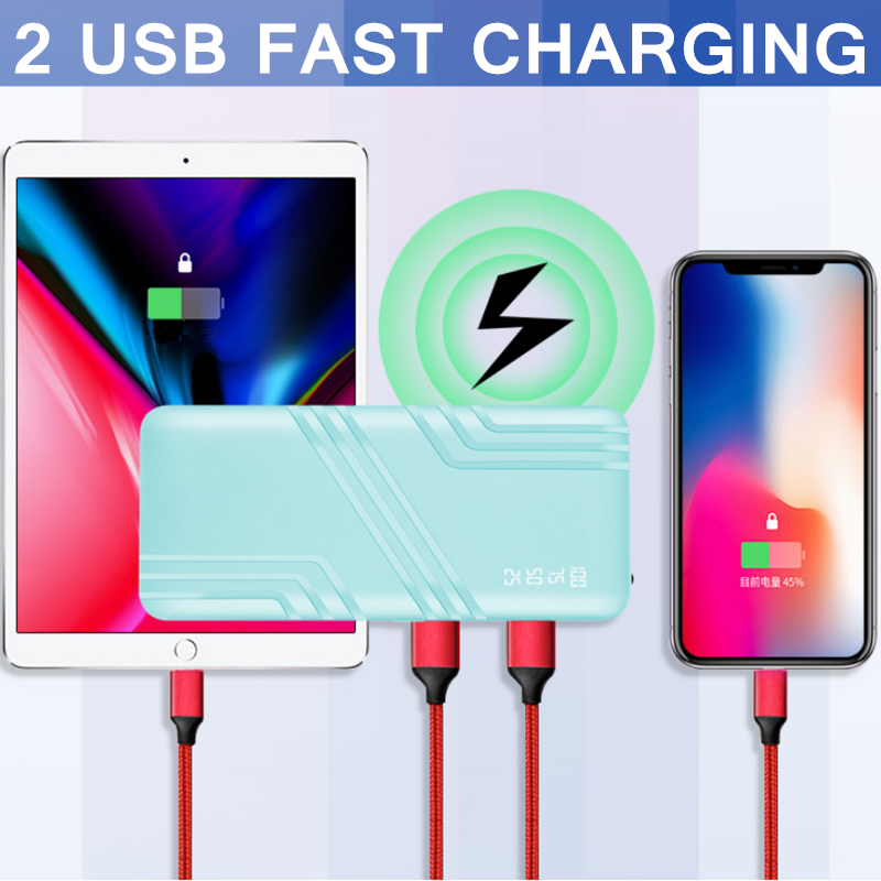 Sạc Dự Phòng KRECOO 50000mah Dễ Dàng Mang Theo Mini Siêu Mỏng Và Nhẹ Có 2 Cổng USB Cho Điện Thoại Di Động