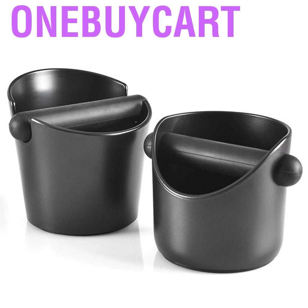 Onebuycart Coffee Knock Box Anti-Slip Slag Grounds Bucket with Rubber Bar Making Accessories