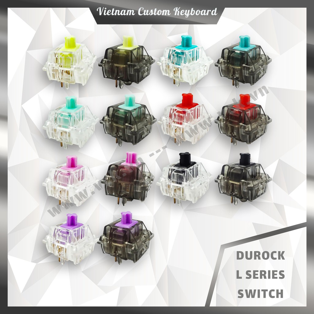 14 Loại Durock L Series Switch Pre-Lubed | Linear Tốt Nhất Trong Tầm Giá | L1 L2 L3 L4 L5 L6 L7 | JWK | vck.vn
