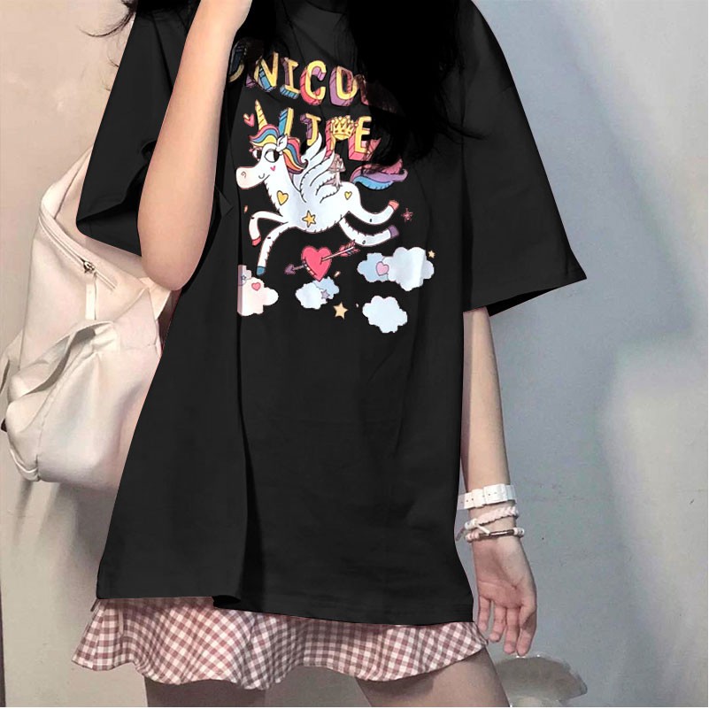 Áo phông unicorn xinh xắn kute phong cách Hàn Quốc