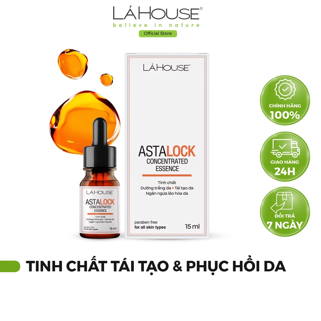Tinh Chất Tái Tạo Và Phục Hồi Da Astalock Concentrated Essence 30ml Và 15ml - Chính Hãng LÁ HOUSE