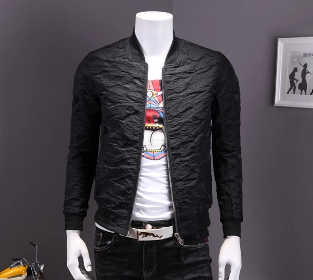 Áo khoác nam vân hoa hồng