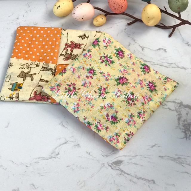 (Giá lấy tương tác) Little Cheese Fabric - Lót ly handmade bằng vải cotton tông vàng