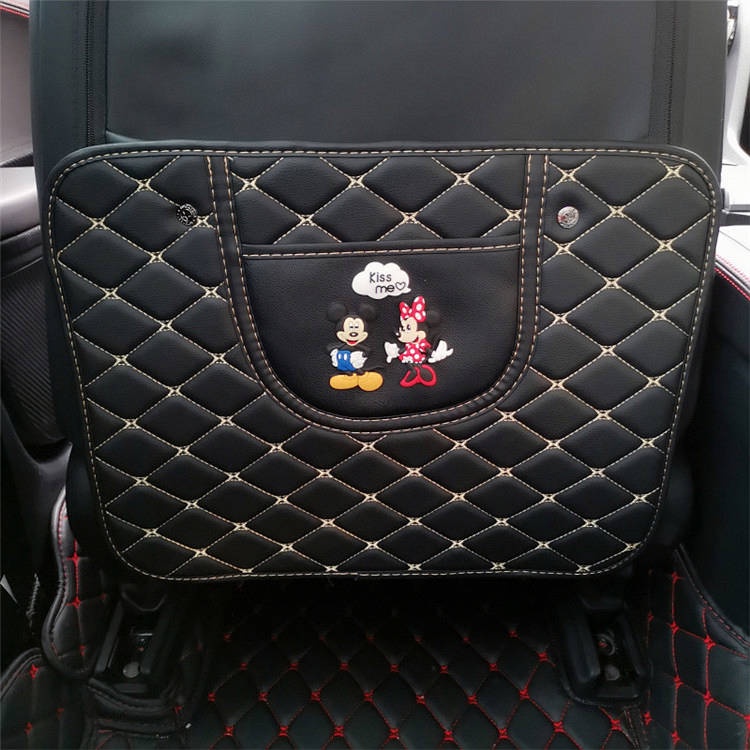 Creative Car Cartoon Protective Pad Seat Protective Pad Rear Row Anti-Dirty Anti-Wear Cushion Car Inner Chair Back Cute Anti-Kick Pad Auto department store supplies