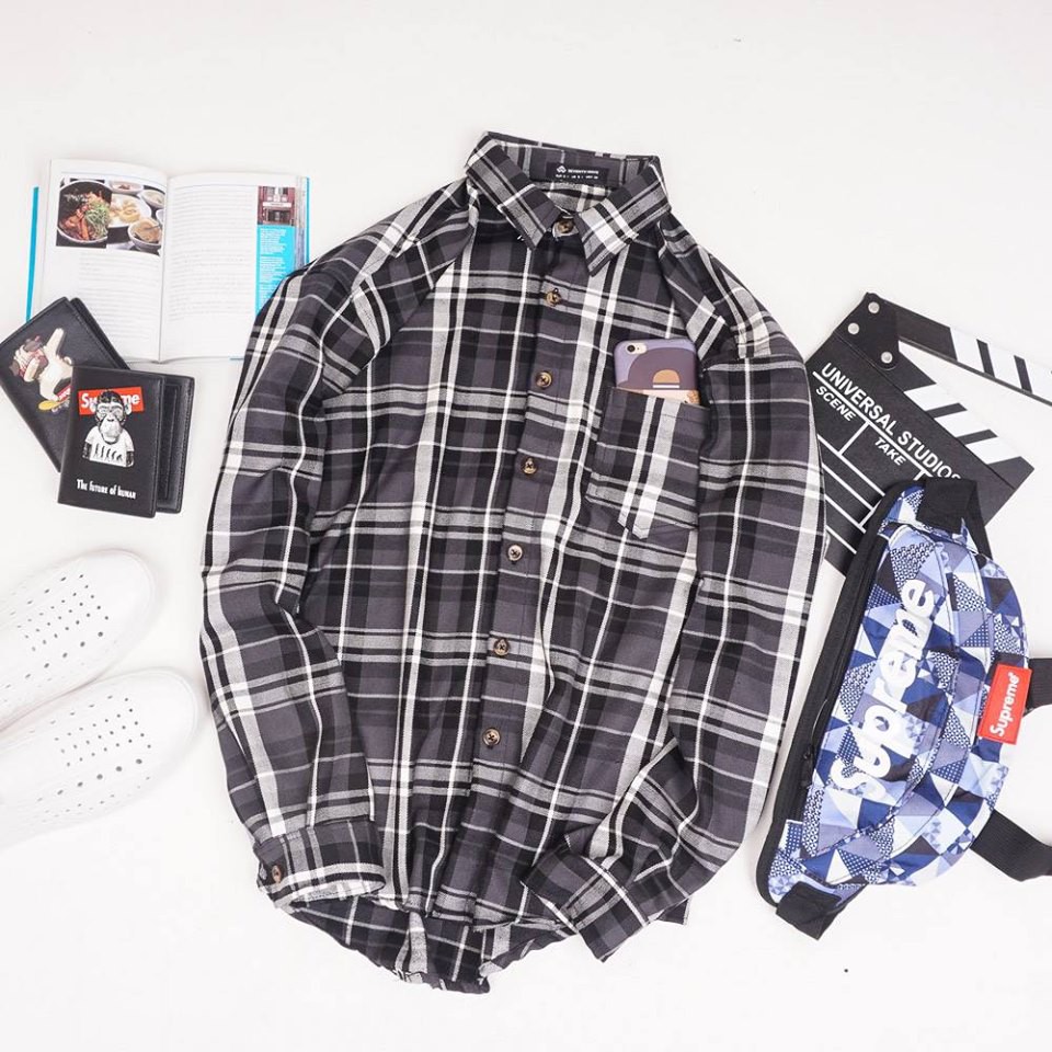 Áo sơ mi caro nam nữ City Cycle - Áo sơ mi nam dài tay Unisex kẻ caro Local Brand | BigBuy360 - bigbuy360.vn