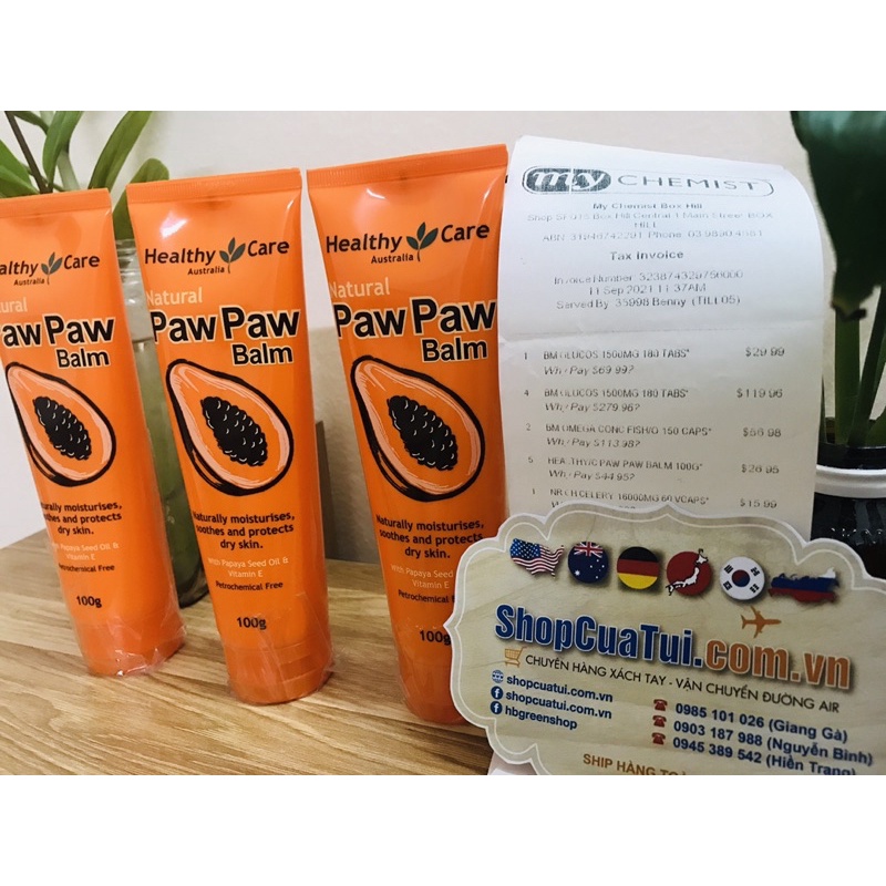 💁🏻‍♀️ Kem dưỡng da khô kem đu đủ đa năng Healthy Care Paw Paw Balm 100g 💝