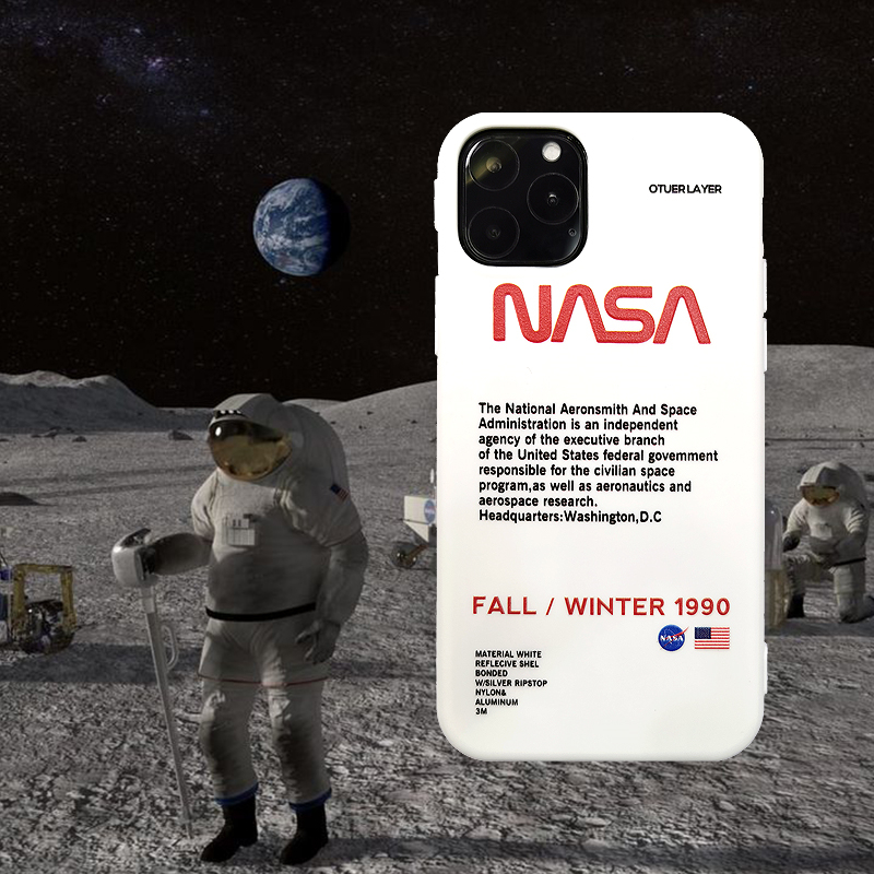 USA Fashion Brand NASA Phone Case iPhone 12 Pro Max 12 Mini 11 Pro Max X XS MAX XR 6 6S 7 8 Plus SE 2020 Soft Silicone Back Cover