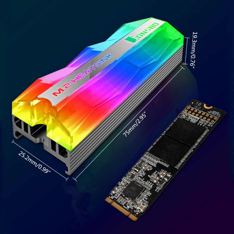 Bộ Tản Nhiệt Đèn Nhiều Màu Sắc Bonjour Argb Sata Nvme Ngff M.2 Ssd Cho 2280 M.2 Ssd | BigBuy360 - bigbuy360.vn