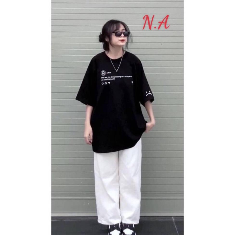 Sét Áo Thun  Tay Lỡ  Form Rộng SADBOIZ kết hợp với quần ống rộng Freesize kiểu dáng ulzzang
