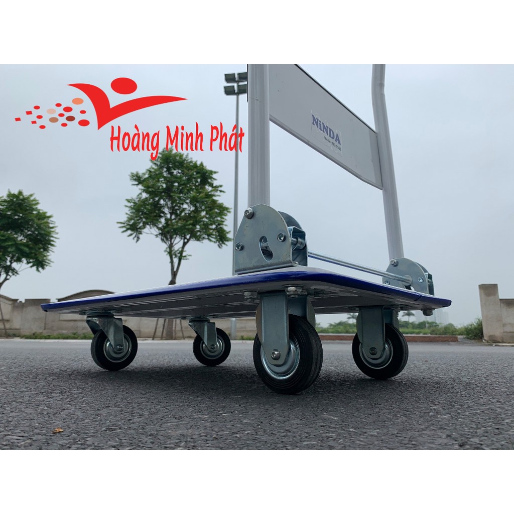 [ RẺ VÔ ĐỊCH ] Xe đẩy hàng❤️❤️❤️ sàn thép Ninda ND-150S❤️❤️❤️ tải trọng 150kg,❤️❤️❤️ tay đẩy gấp gọn