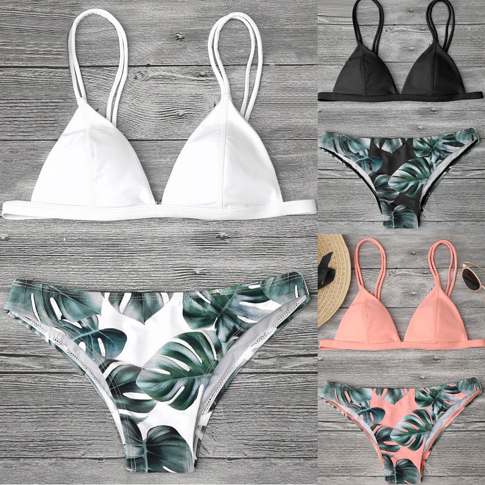 Bikini In Hình Lá Cây Có Đệm Mút Gợi Cảm
