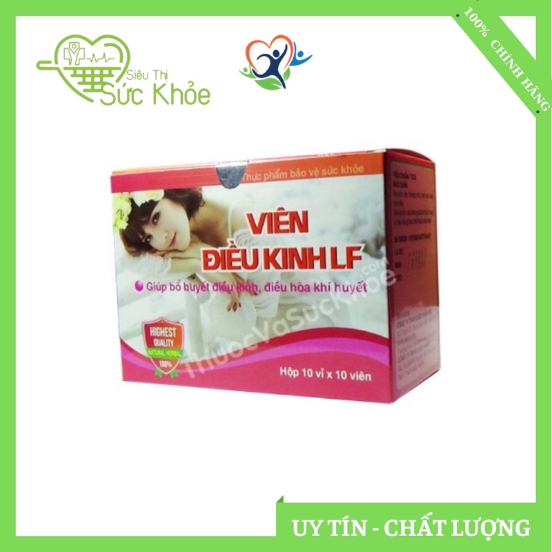 Viên điều kinh LF, Điều hòa kinh nguyệt, Cân bằng nội tiết nữ hỗ trợ người kinh huyệt không đều bồi bổ khí huyết