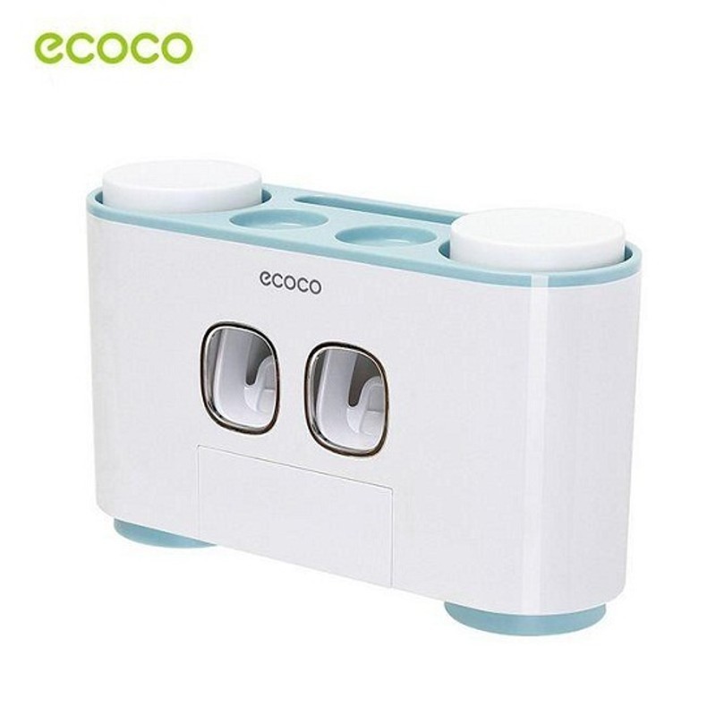 Dụng cụ nhả kem đánh răng dán tường 4 cốc Ecoco cao cấp