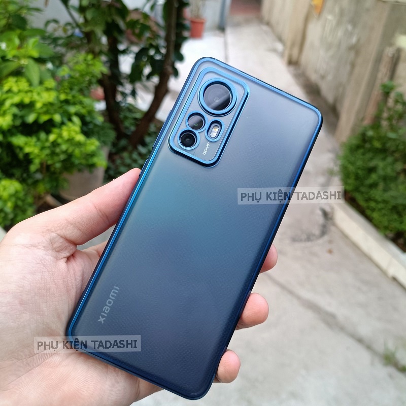 Ốp lưng silicon mạ điện Xiaomi 12/ 12X, Xiaomi 12S, Xiaomi 12 Pro/ 12S Pro Viền Màu Dẻo Chống Bám Vân Tay Bảo Vệ Camera