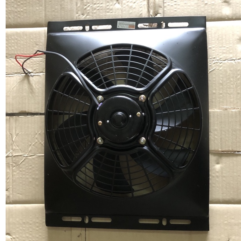 Quạt Dàn  nóng lồng sắt chế 14x18 12V / 24V 35x46 cm hàng Trung Quốc