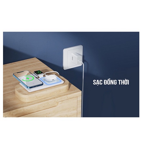 DOCK SẠC KHÔNG DÂY 3 TRONG 1 REMAX RP-W53