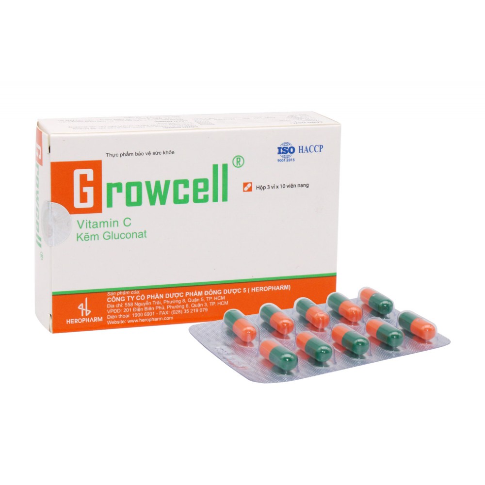 Viên Uống Tăng Cường Sức Đề Kháng, Chống Lão Hóa Growcell Hộp 30 Viên | Thế Giới Skin Care