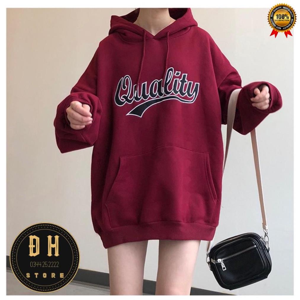 (Mẫu Mới 2021) Áo Hoodie Chữ Quality Có Mũ Nam Nữ Chất Nỉ Bông Dày Dặn Form Rộng Unisex- Áo Nỉ Nam Nữ Ulzzang Hoạ Tiết . | BigBuy360 - bigbuy360.vn