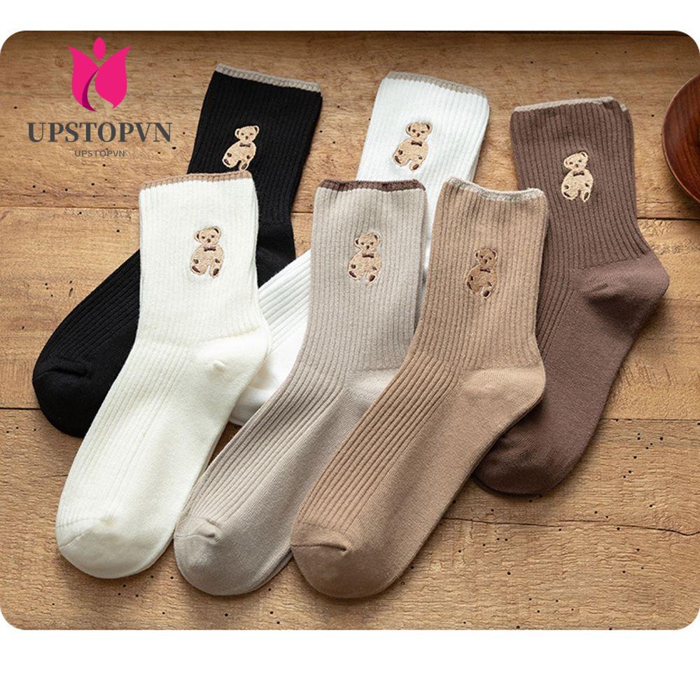 Vớ cổ cao in hình gấu dễ thương thời trang cho nam và nữ