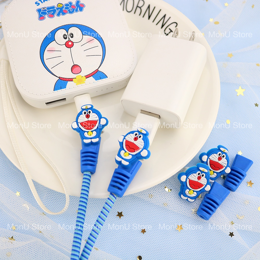 Phụ kiện bảo vệ đầu sạc, tai nghe, dây điện,... hình DORAEMON DOREMON dễ thương cute MON0030