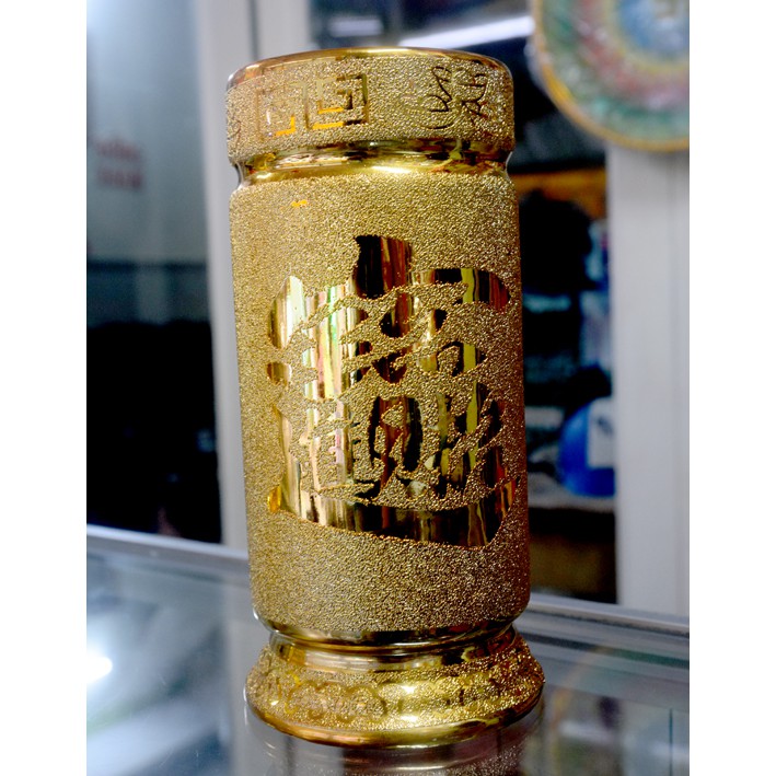 Ống đựng nhang kim sa vàng