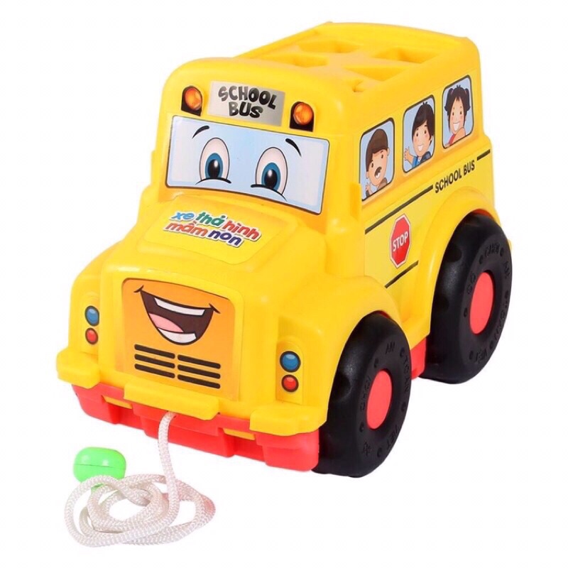 Xe thả hình mầm non Ô tô bus, Xe cứu hỏa, Xe cảnh sát SATO nhựa nguyên sinh an toàn VN