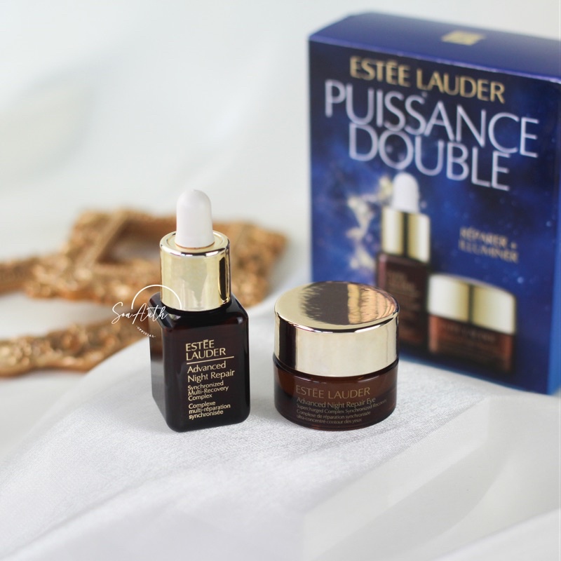 Bộ dưỡng da Estee Lauder Power Pair Repair + Brighten Set