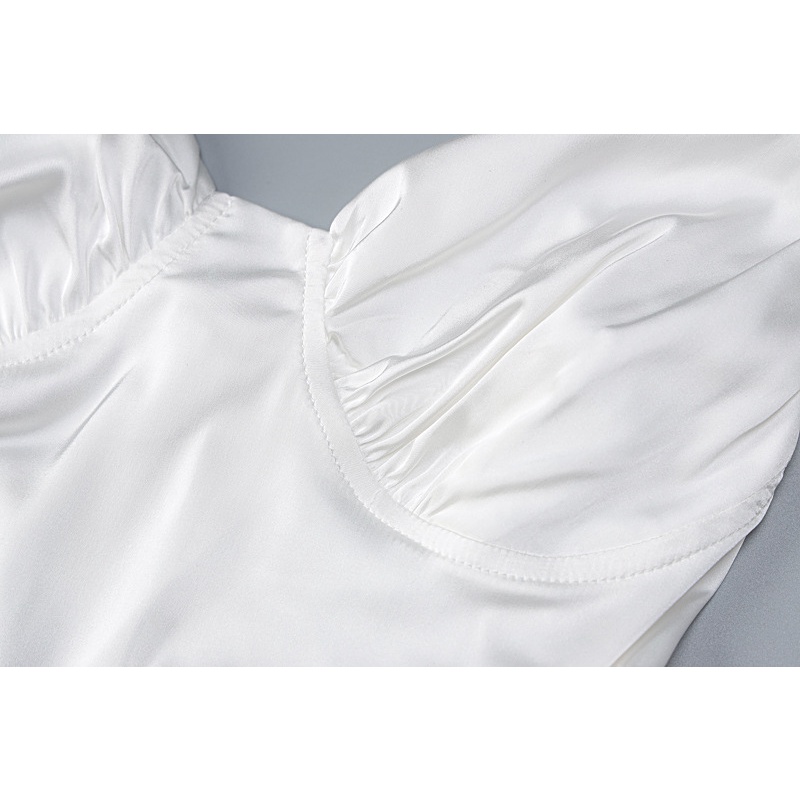 Đầm Hai Dây Xếp Ly Màu Sắc Đơn Giản Quyến Rũ Cho Nữ