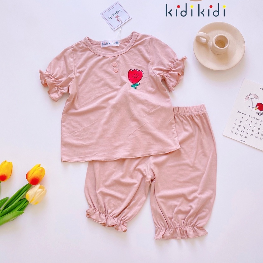[Bé 7-32kg] Bộ ngắn tay quần ngố lửng thun lạnh nhúng ống tay ống quần cho bé gái từ 7-30kg HÀNG LOẠI 1