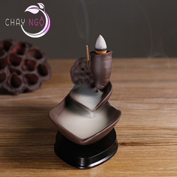 Thác khói trầm hương cao cấp hình cánh Sen