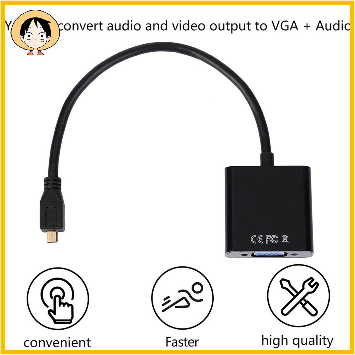 Dây Cáp Chuyển Đổi Video 1080p Micro Hdmi-Compatible Sang Vga | BigBuy360 - bigbuy360.vn