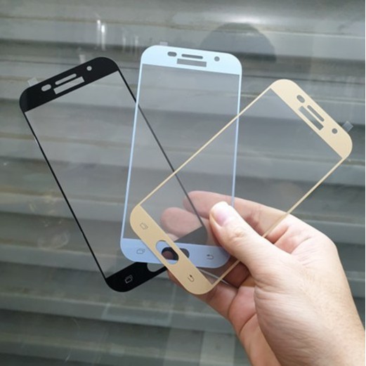 Kính cường lực Samsung A520 / A720  full màn tặng kèm keo chống hở mép - 3 màu đen/ trắng/ vàng