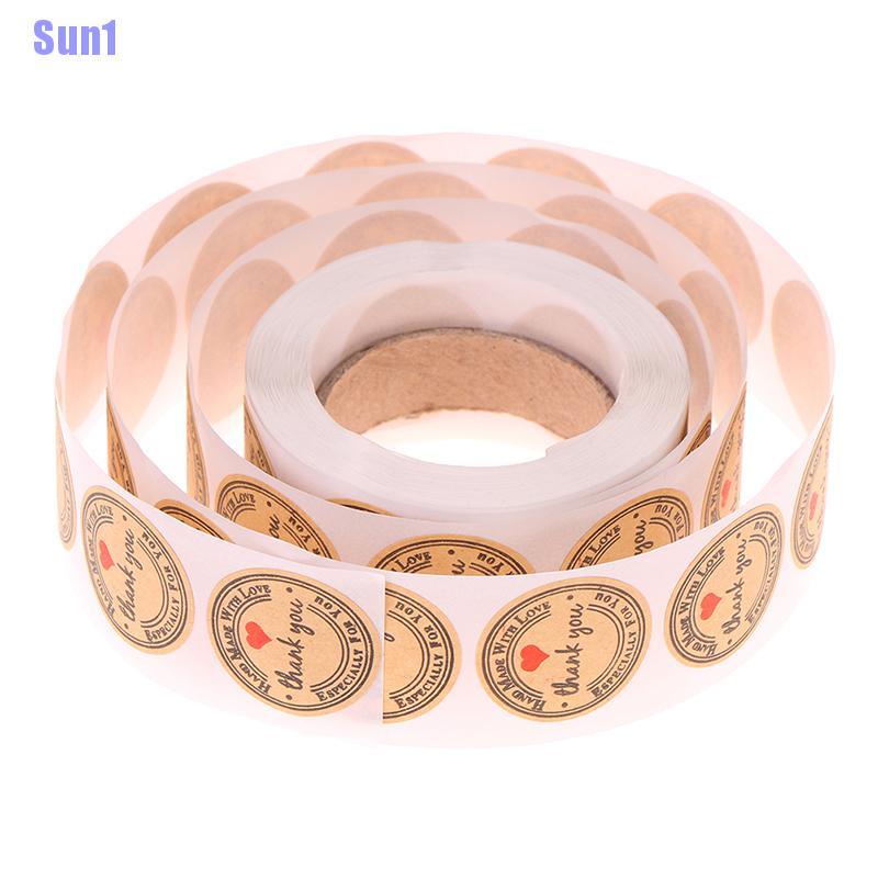 Set 500 Miếng Dán Chữ Thank You Màu Đỏ Dùng Làm Quà Tặng