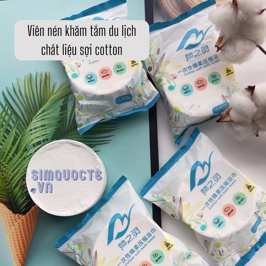 Khăn Tắm Viên Nén - Khăn Nén Chất Liệu Cotton An Toàn Cho Da Tiện Lợi Khi Đi Du Lịch | BigBuy360 - bigbuy360.vn