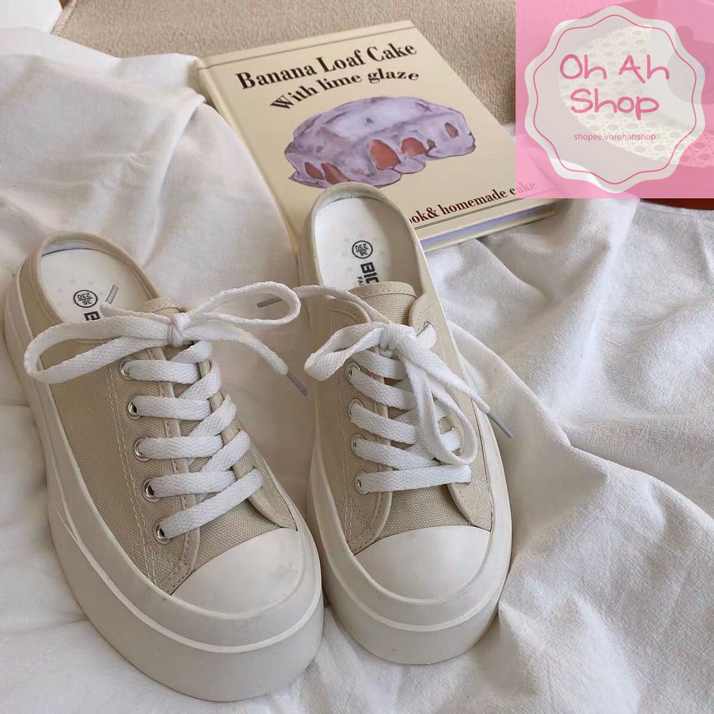 🍓 Giày Mũi Tròn Đạp Gót Ulzzang Đế Dày 3cm Hàng Loại 1 Mẫu Mới 2021 Chất Đẹp