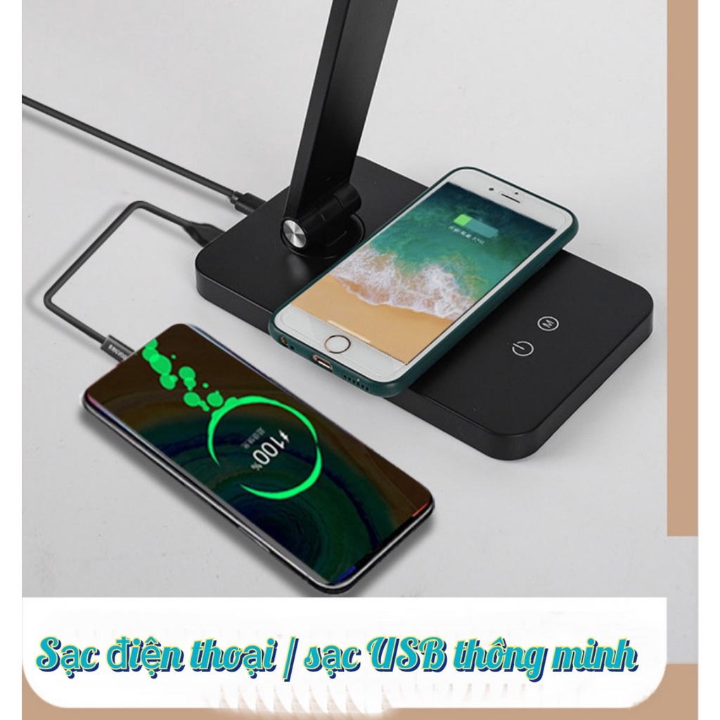 Đèn Học𝑭𝑹𝑬𝑬𝑺𝑯𝑰𝑷Đèn Đọc Sách Làm Việc (Học Sinh Sinh Viên Văn Phòng) LED Chống Cận Cảm Ứng Nhôm Cao Cấp eLights MT-856