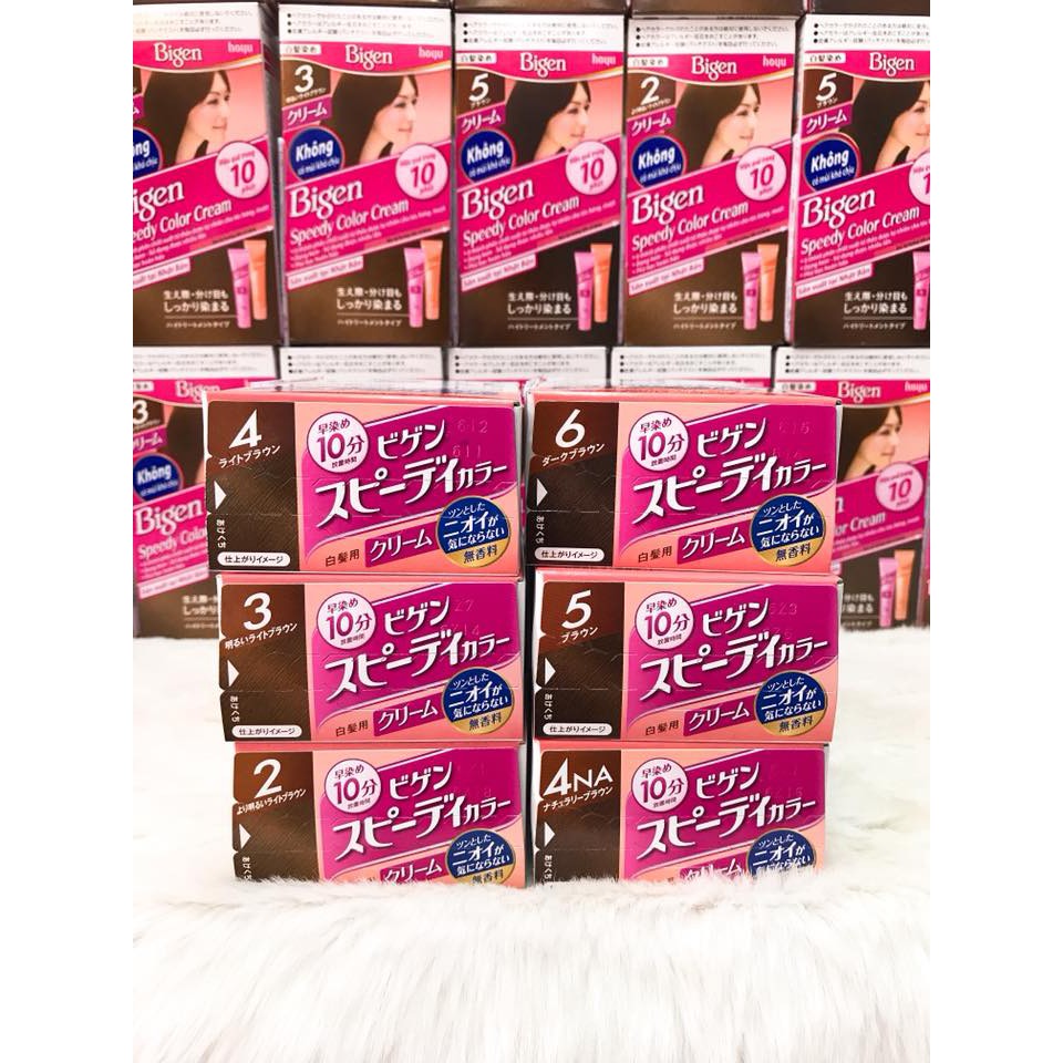 (SX Nhật Bản) Thuốc nhuộm tóc phủ bạc 100% Bigen Nhật Bản 80g đủ màu nhập khẩu | BigBuy360 - bigbuy360.vn