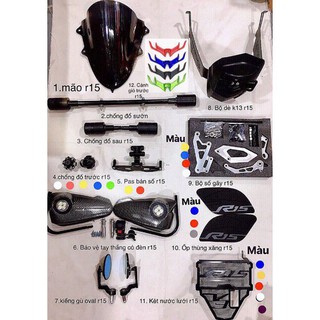 chống đổ sườn moto R15 v3 v2 tfx fz kèm ốc gắn