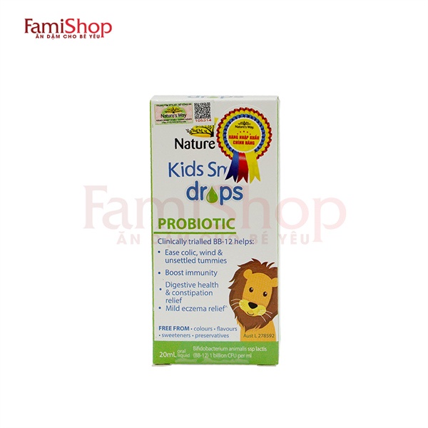 FamiShop Thực phẩm bổ sung men vi sinh cho bé dạng nước Nature's Way 20ml