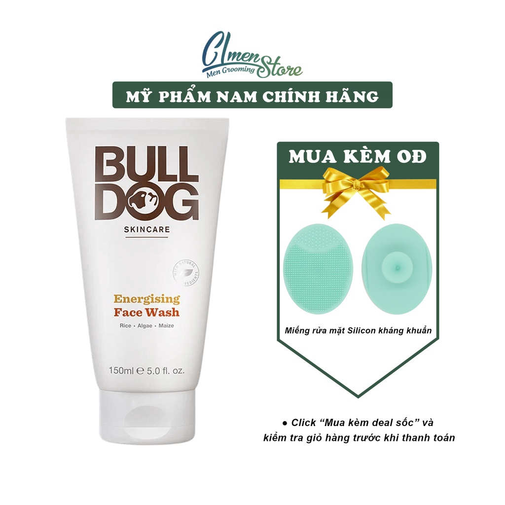 Sữa rửa mặt Bulldog Energising Face Wash 150ml | Sữa Rửa Mặt Nam Dành Cho Da Khô