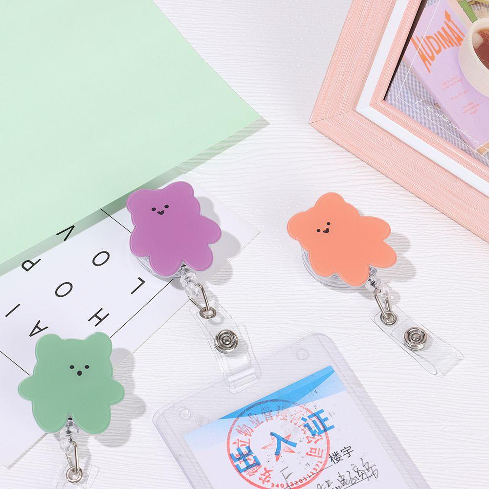 LEISURE Kẹp Cá Sấu / Huy Hiệu Hình Gấu Hoạt Hình Cho Y Tá / Bác Sĩ Giá Đỡ