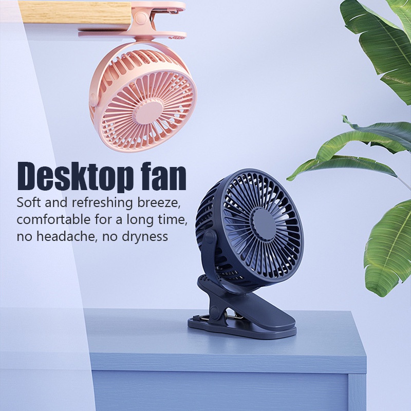 720° Quạt Mini 3 Tốc Độ Kèm Sạc Siêu Tốc Tiện Dụng Cho Gia Đình/ Văn Phòng