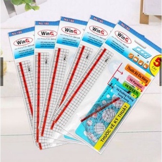 Bộ thước kẻ eke WinQ 5 món