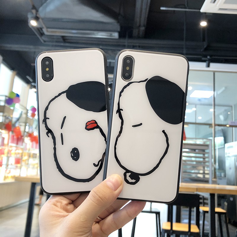 ốp lưng iphone 7 plus 8 plus kính cường lực snoopy đủ mã 6 plus x xr xsmax 11 pro max 12mini 12pro 12promax k229