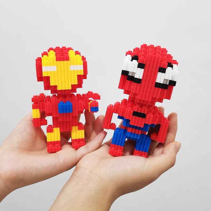 Sẵn Lego tự lắp ráp mô hình biệt đội siêu anh hùng Caption American Iron Man Bat man Spider man Hulk Thonas