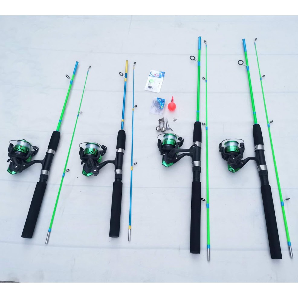 Bộ Cần Câu Đặc Daiwa 2 Khúc + Máy 200 + phụ kiện