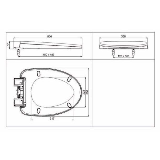 Nắp bồn cầu HA-33 Rơi êm .