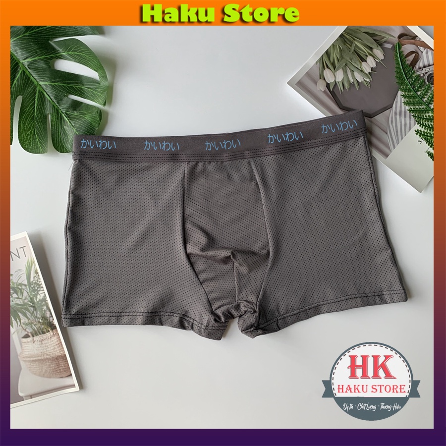 Quần sịp đùi Nam thông hơi cao cấp lỗ nhỏ hàng VNXK, Quần sịp lưới nam thông hơi mát lạnh co giãn 4 chiều kháng khuẩn