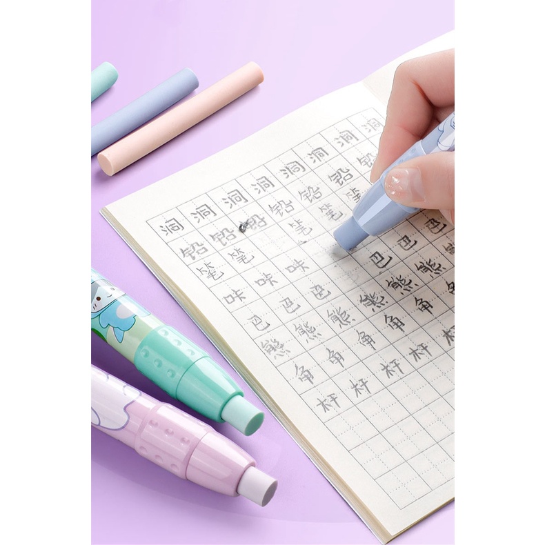 1 Cục Tẩy Bút Chì Dạng Bút Sáng Tạo Có Thể Thu Gọn Không Bụi
